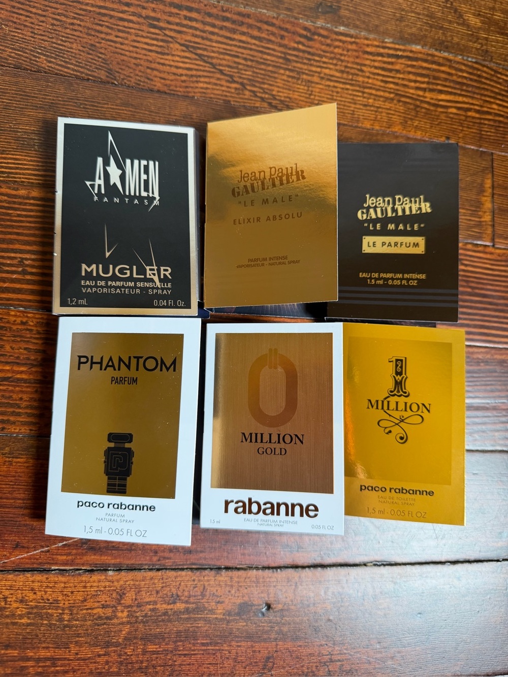 Men’s sample bundle: Jean Paul Gaultier, Mugler, Paco Rabanne